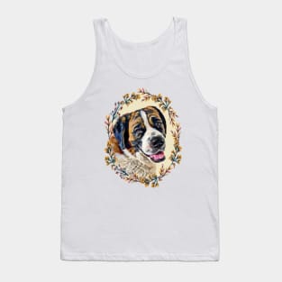 Saint Bernard - Floral Tank Top